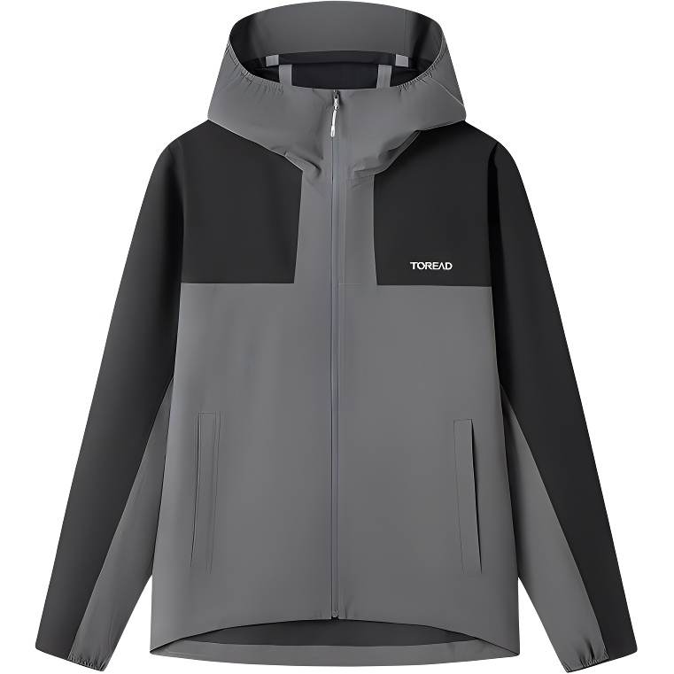 TOREAD Waterproof Windbreaker Jacket Men's Charcoal Gray \ Black