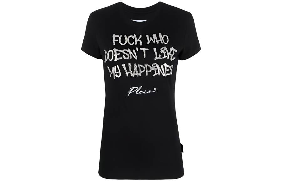 PHILIPP PLEIN 【Previous Season】Sexy Pure rhinestone-embellished T-shirt
