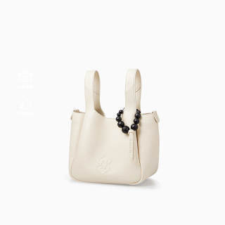 GUANYI Cow Leather One Shoulder Handbag Women's White/Black/Brown