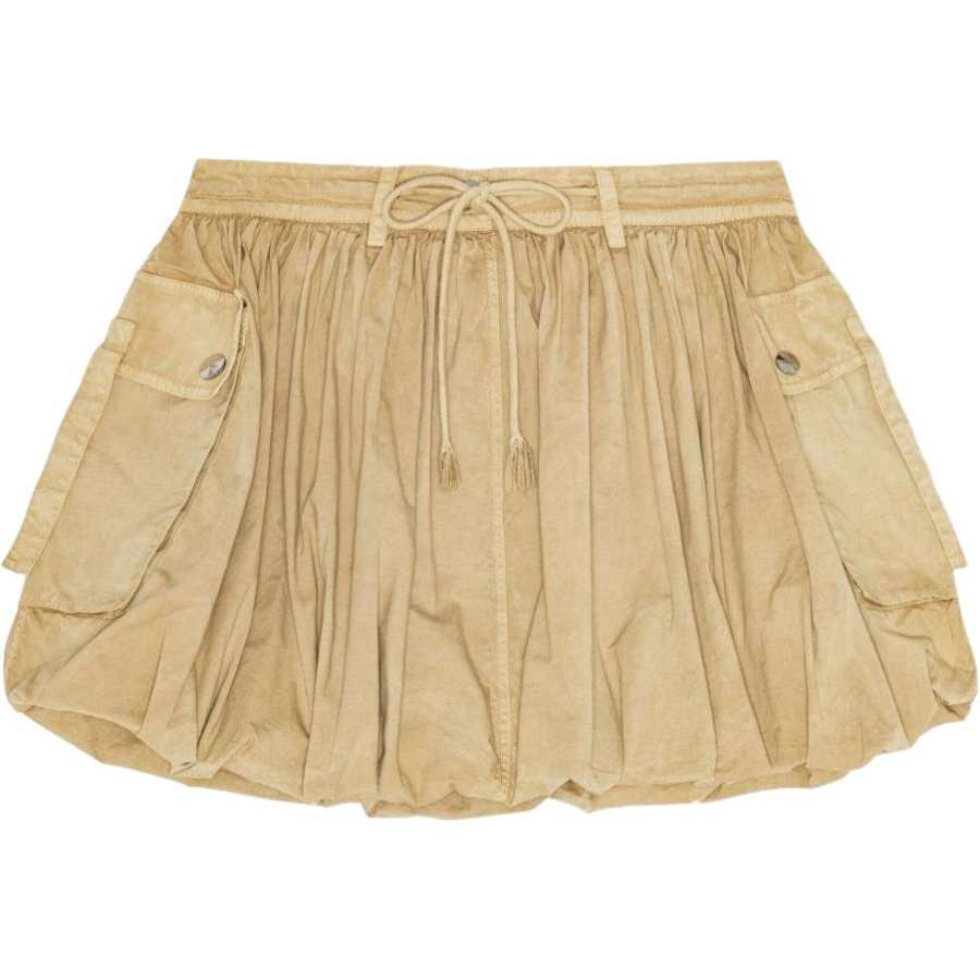 GANNI Casual Short Skirts Women's Sandy Beige