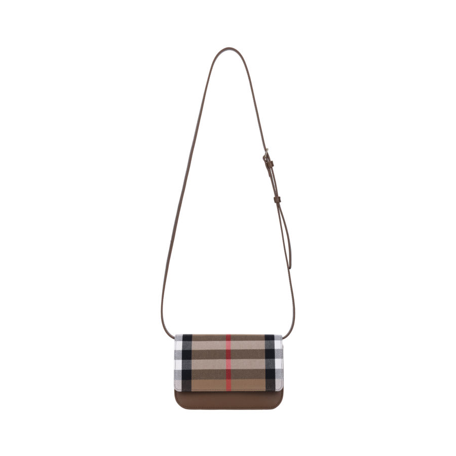Burberry Leather Shoulder Bag, Crossbody Bag Small Women's Brown