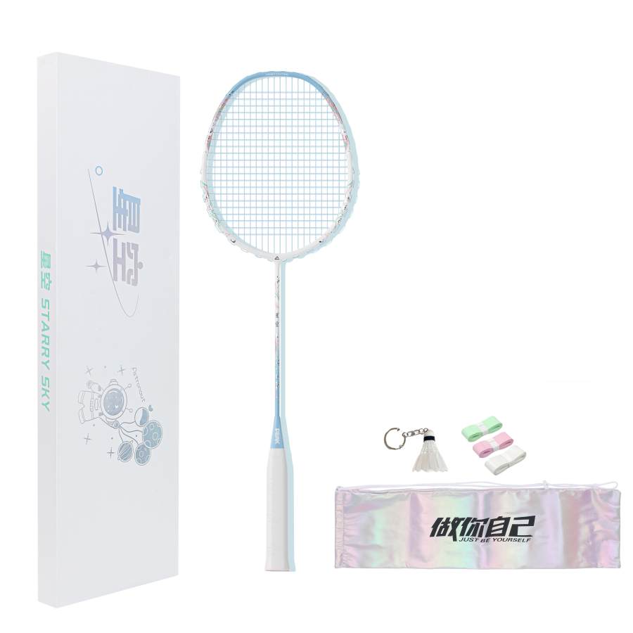 PEAK PEAK Full Carbon Badminton Rackets Control Type All around Defense Advanced Level 5U/G6 Coastal Blue