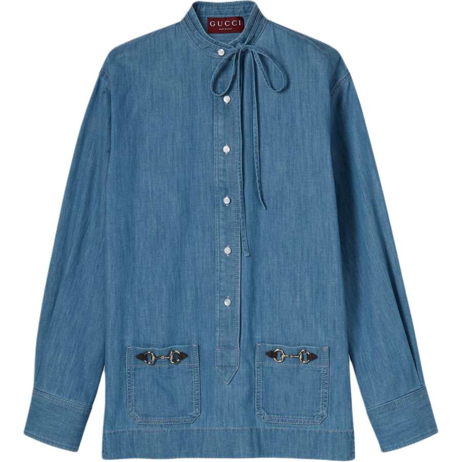 GUCCI Denim Shirt With Horsebit
