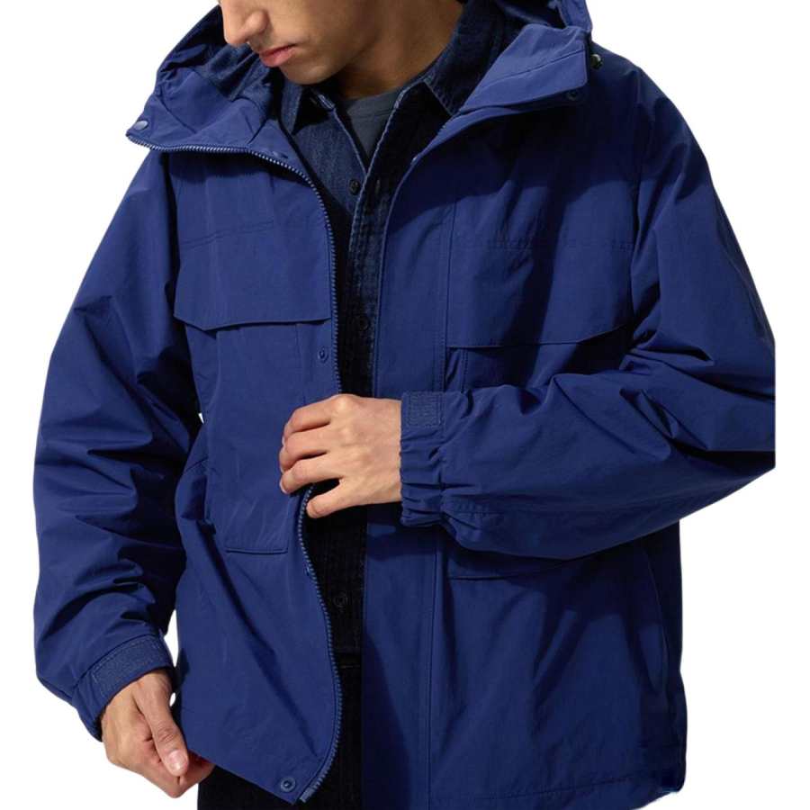 UNIQLO Jackets Unisex Dark Blue Hooded Moderate Other