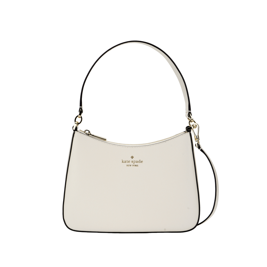 Kate Spade Saffiano Leather Portable Crossbody Bag, Shoulder Bag Regular Women's Egg White Pastry Crust