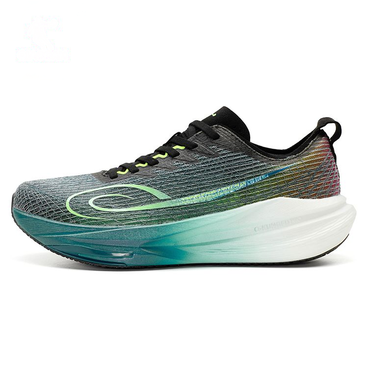 QIAODAN Low top Physical Fitness Test & Exam Racing Running Shoes Men's Black Green