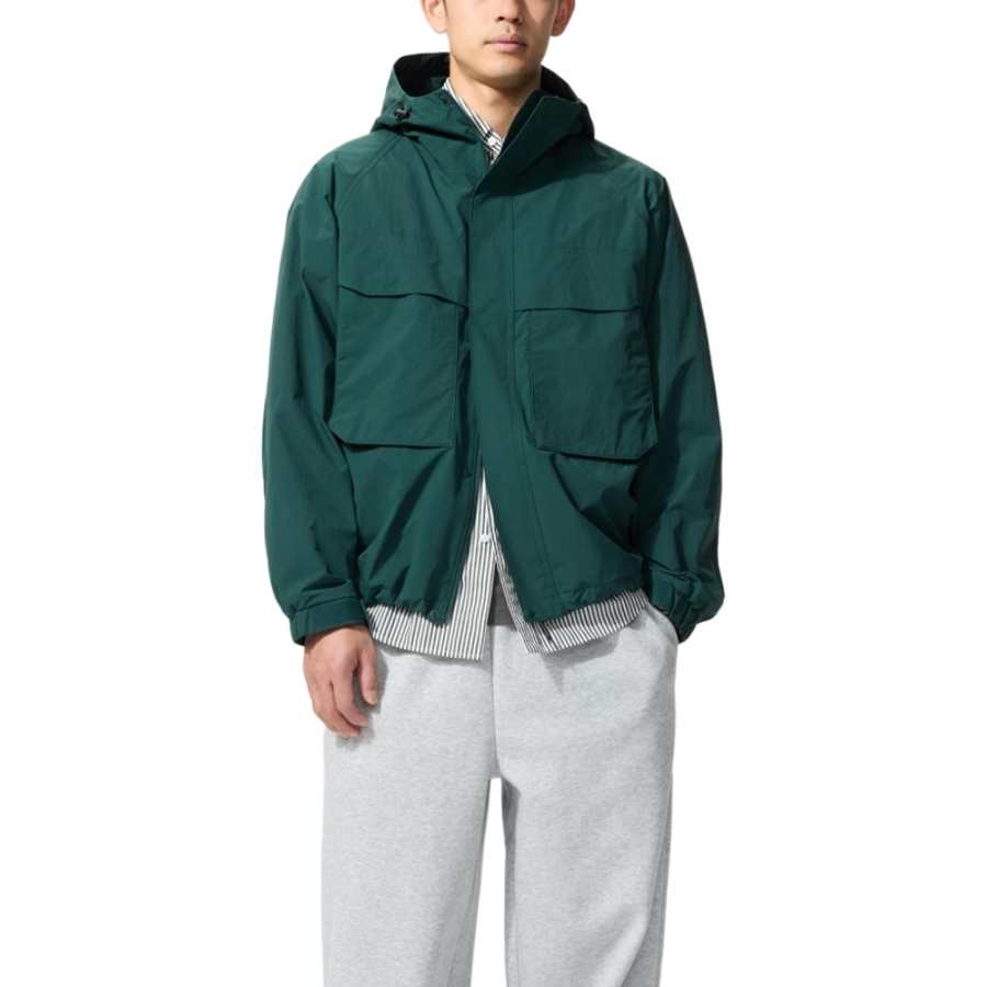 UNIQLO Jackets Unisex Dark Green Hooded Moderate Other