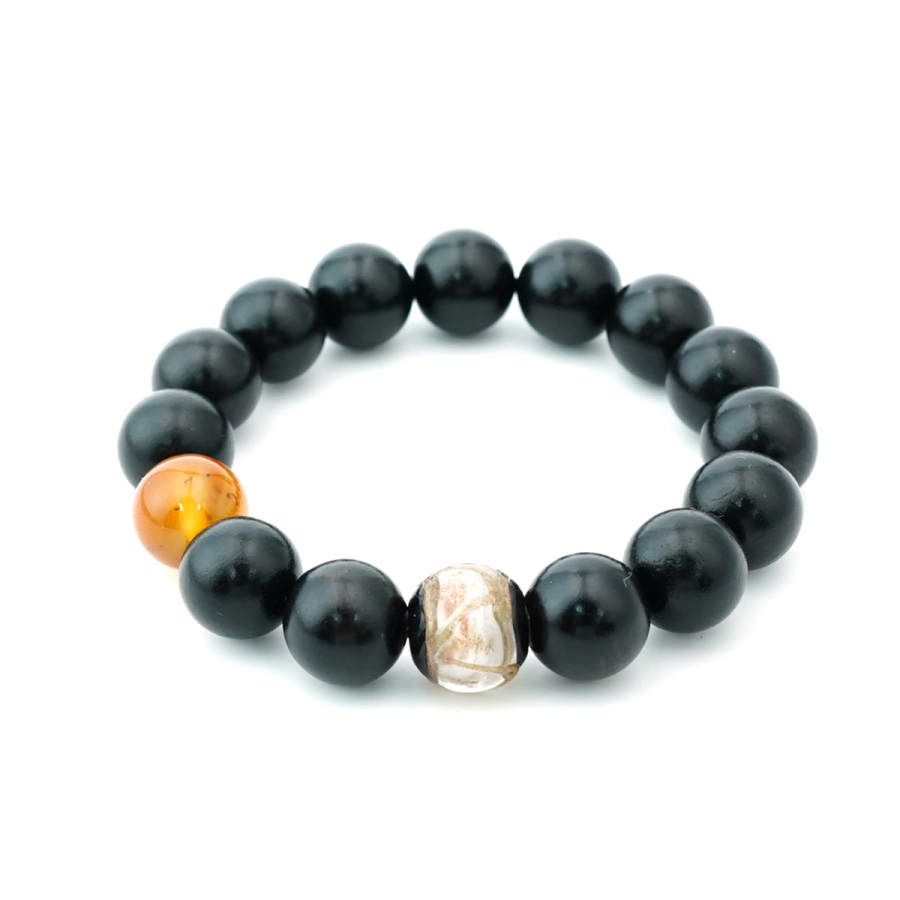 PAUL COSTELLOE Ebony Beaded Bracelets Unisex