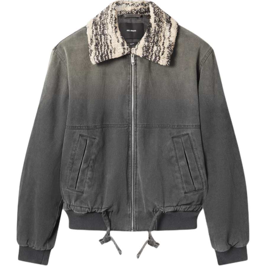 Axel Arigato tweed-collar cotton bomber jacket