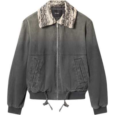 Axel Arigato tweed-collar cotton bomber jacket