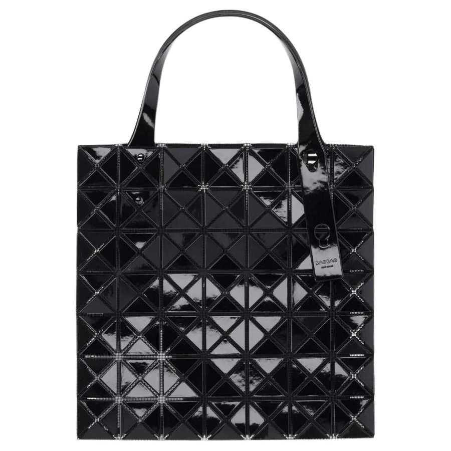 ISSEY MIYAKE Prism Polyester Tote Bag, Shopping Bag, Handbag Small Women's Black