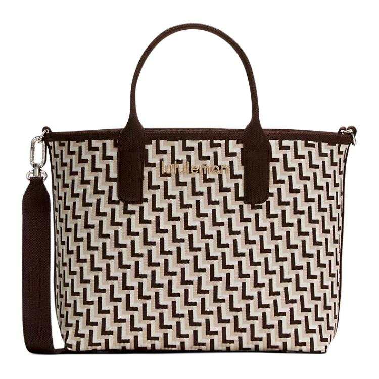 Lululemon Polyester Tote Bag, Shopping Bag, Handbag Small Women's French Press & Sand Pit & Antique White
