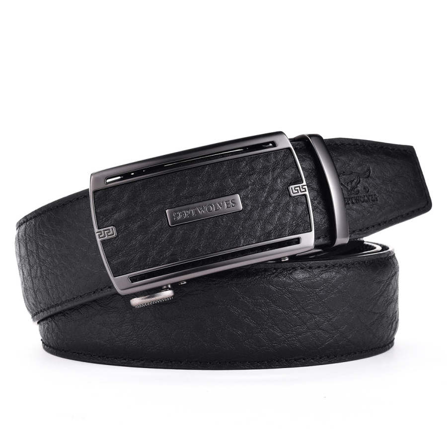 SEPTWOLVES SEPTWOLVES Cow Leather, Synthetic Leather Belts Men's Width 3.5CM