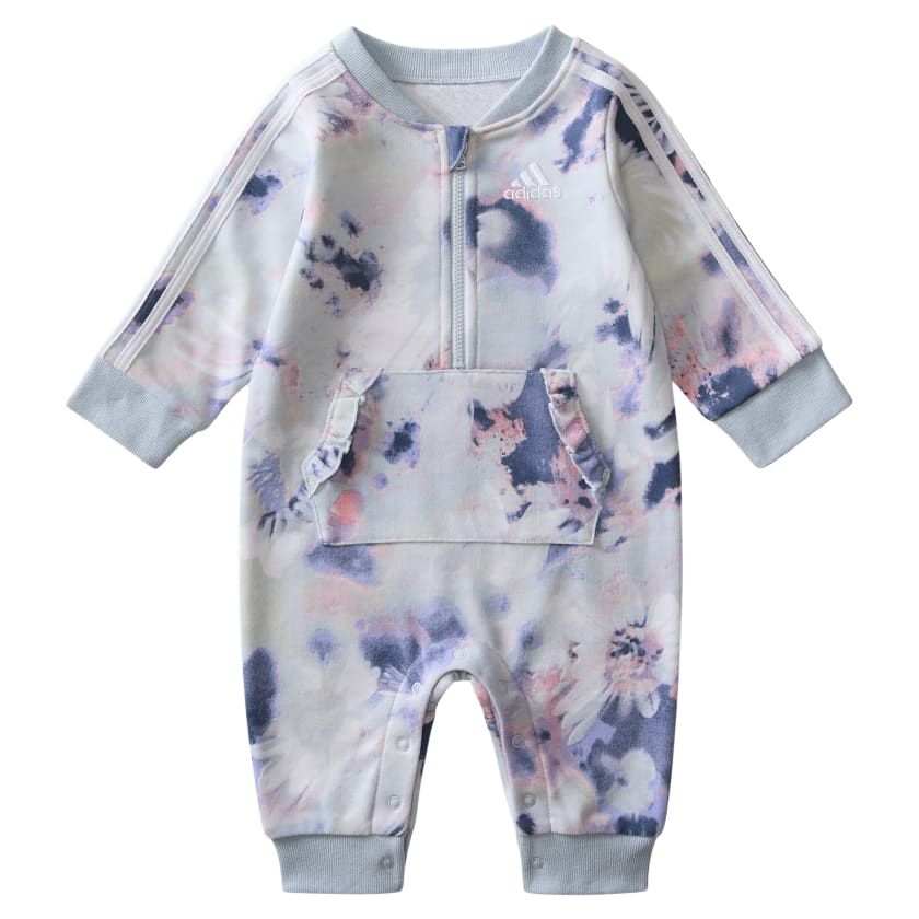 Adidas Adidas Kids' Apparel Aop Ft Ruffle Pkt Coverall Blue Infant And Toddler