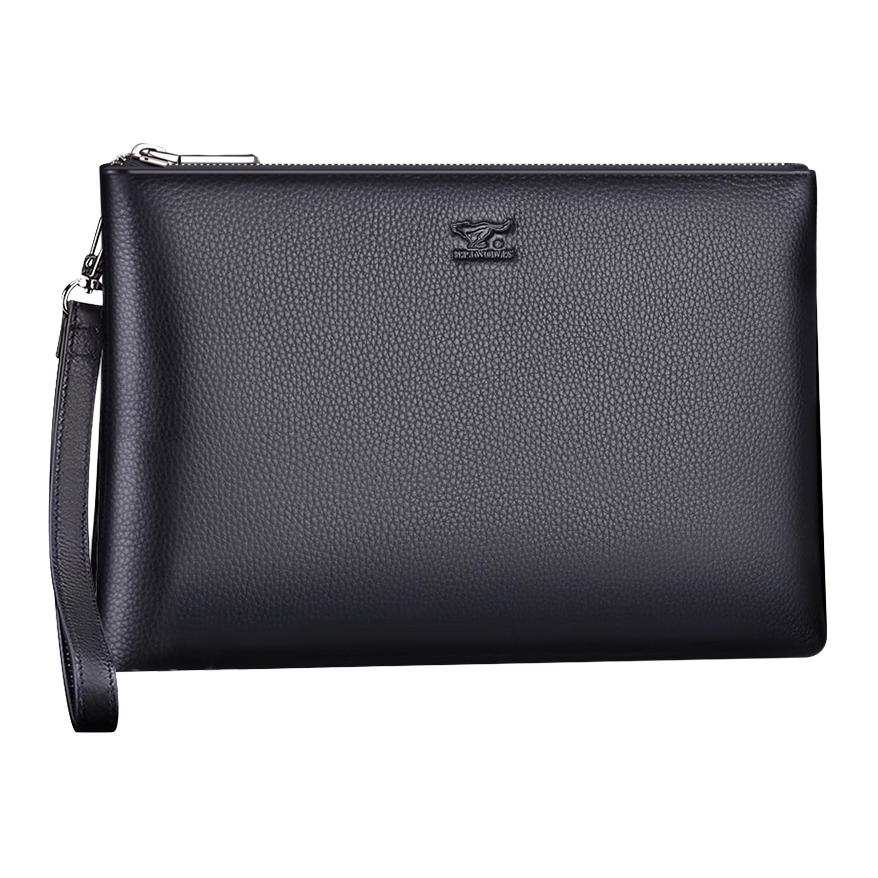 SEPTWOLVES SEPTWOLVES Cow Leather Clutch Men's Black