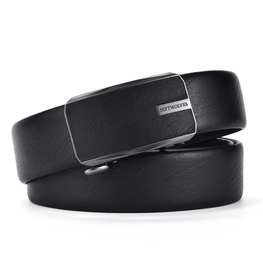 SEPTWOLVES SEPTWOLVES Cow Leather Belts Men's Width 3.5CM