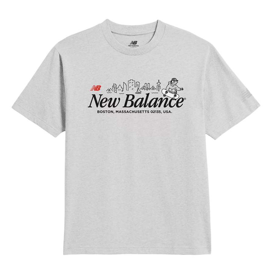 New Balance New Balance SS25 Skyline T Shirt T Shirt Men's Heather Powder Gray