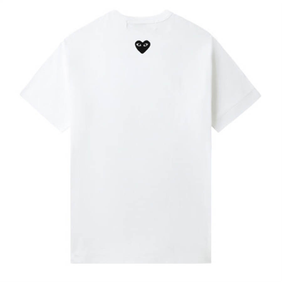 CDG Play T Shirts Unisex White Crew Neck Moderate