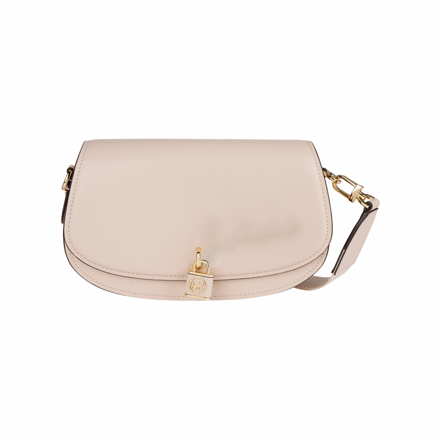 MICHAEL KORS Mila Split Cow Leather Shoulder Bag, Crossbody Bag Medium Women's Nude Pink