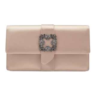 MANOLO BLAHNIK Viscose Clutch Regular Women's Nude