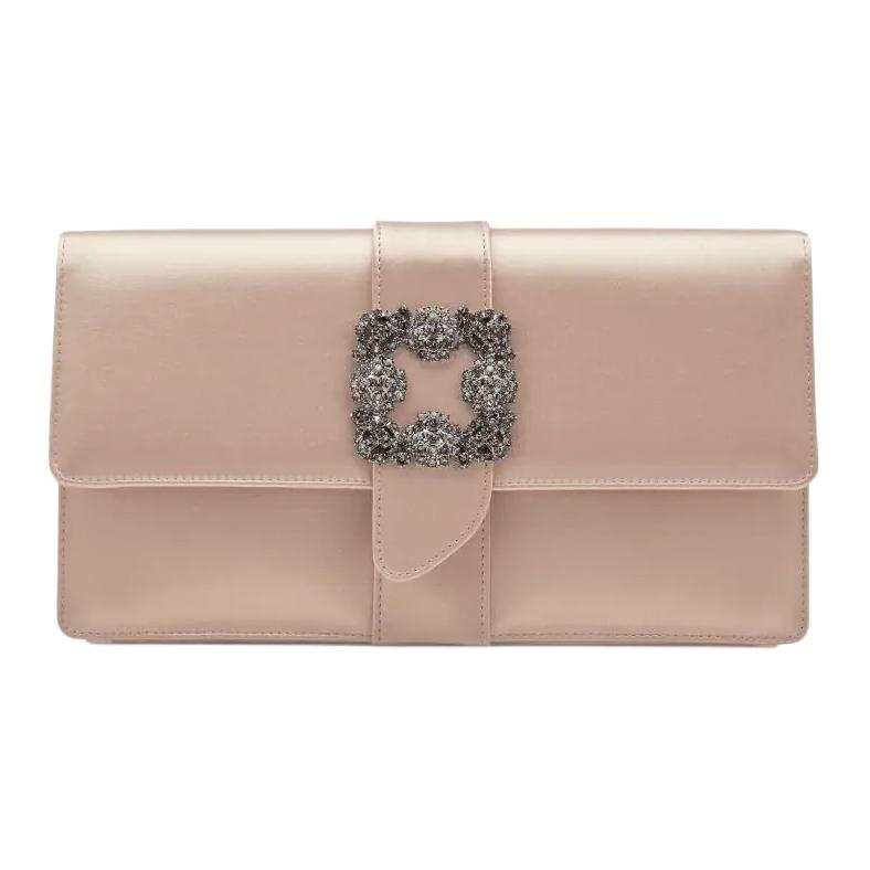 MANOLO BLAHNIK Viscose Clutch Regular Women's Nude