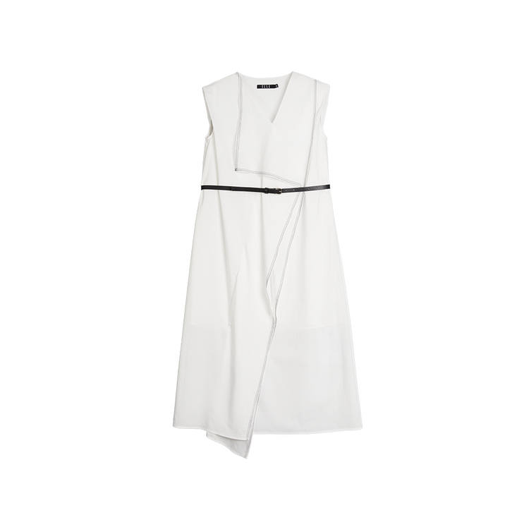 ELLE Sleeveless Dresses Women's V Neck Moderate Long