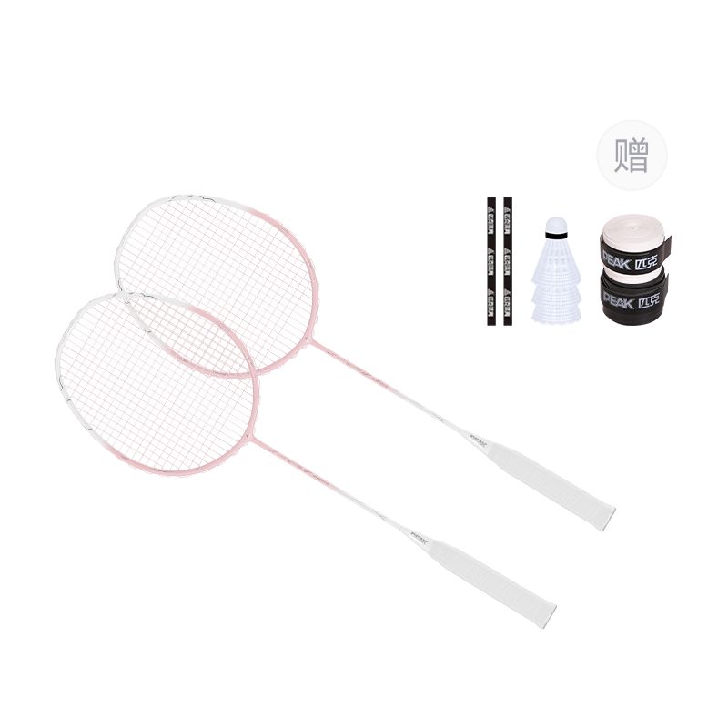 PEAK Full Carbon Badminton Rackets Offensive Type Heavy Head, Stiff Shaft Entry level Unisex 5U/G5
