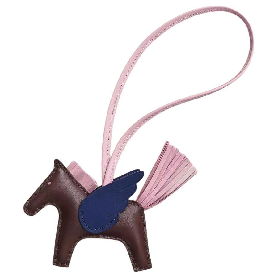 HERMES Rodeo Pegase Milo Lambskin Vs Swift Leather Bag Charm Bag Merch Small Women's