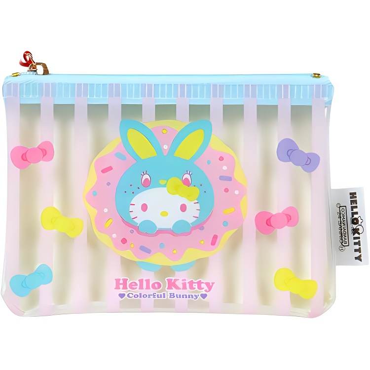 Sanrio PVC Polyvinyl Chloride Clutch Storage Bag Mini Women's Light Pink & Multicolor