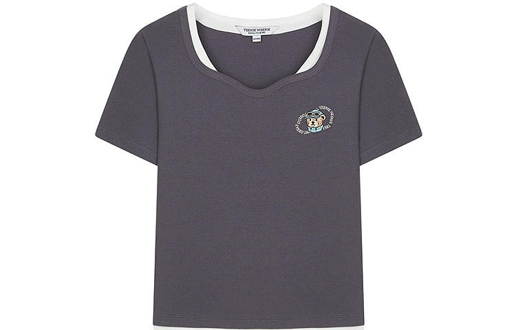 Teenie Weenie T Shirts Women's Crew Neck Moderate Mock Two Piece