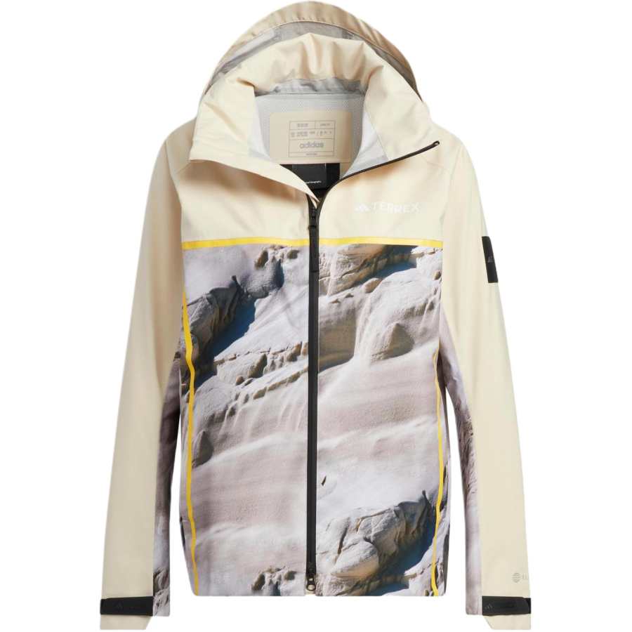 Adidas Adidas Outdoor Hiking Waterproof Windproof Windbreaker Jacket Women's Earth Yellow