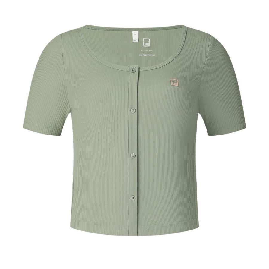 FILA Fitness SS25 T Shirt Women's Gray Army Green KK