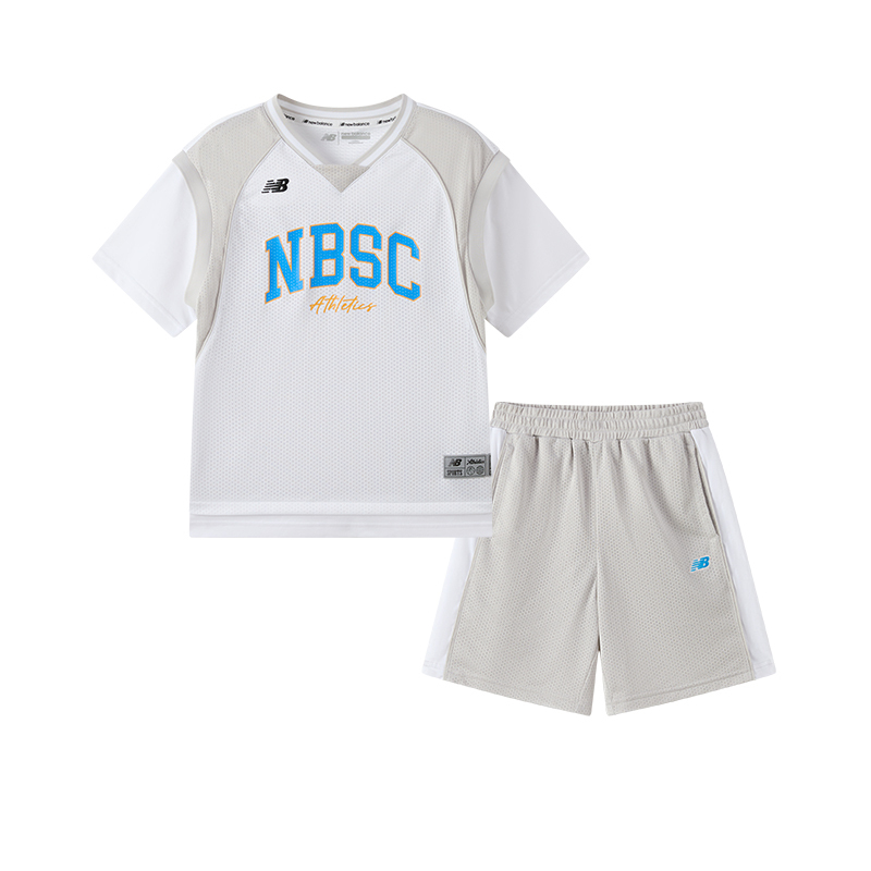 New Balance New Balance Casual Sportswear NB 2 Piece Set Light Gray Children Aged 3 7 Years Old