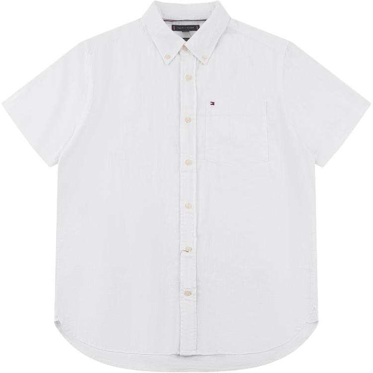 Tommy Hilfiger Shirts Men's White Polo Collar Moderate