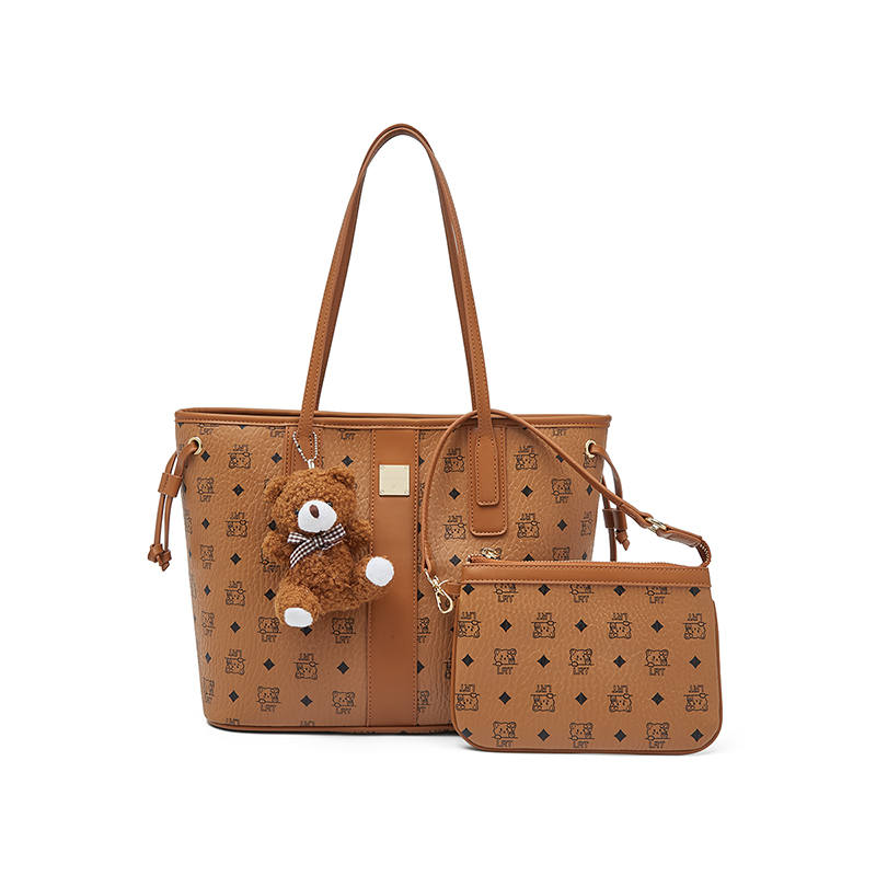 LAORENTOU Synthetic Leather Shoulder Bag Women's Brown/Pink