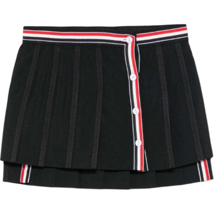 THOM BROWNE THOM BROWNE Pleated Thigh Length Mini Skirt