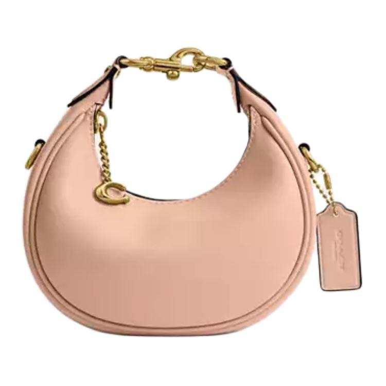 COACH JONIE Tanned Leather Crescent Bag Hobo Bag Handbag Mini Women's Light Pink