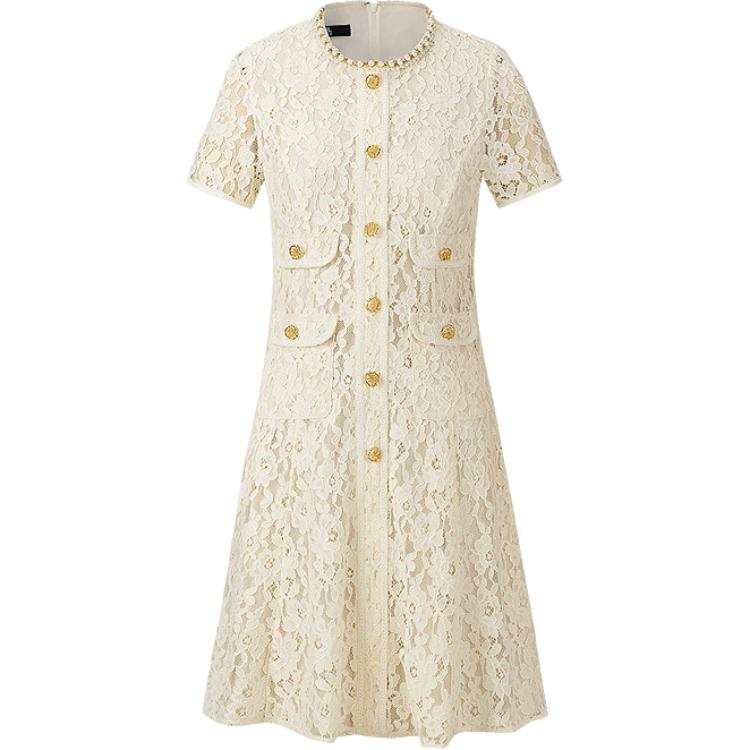 KARL LAGERFELD / Karl Lagerfeld Jeans Short Sleeved Dress Women's Ecru