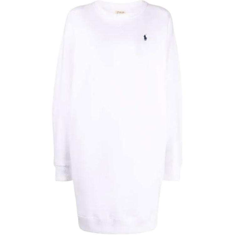 Polo Ralph Lauren SS22 Long Sleeved Dress Women's White