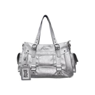 CULTIVATOR Pu Portable Crossbody Bag, Shoulder Bag Large Unisex Silver/Beige Yellow/Black