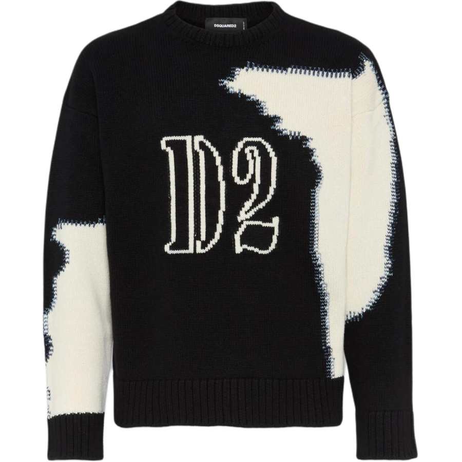 DSQUARED 2 Dsquared2 Fake Stitch D2 Knit Jumper