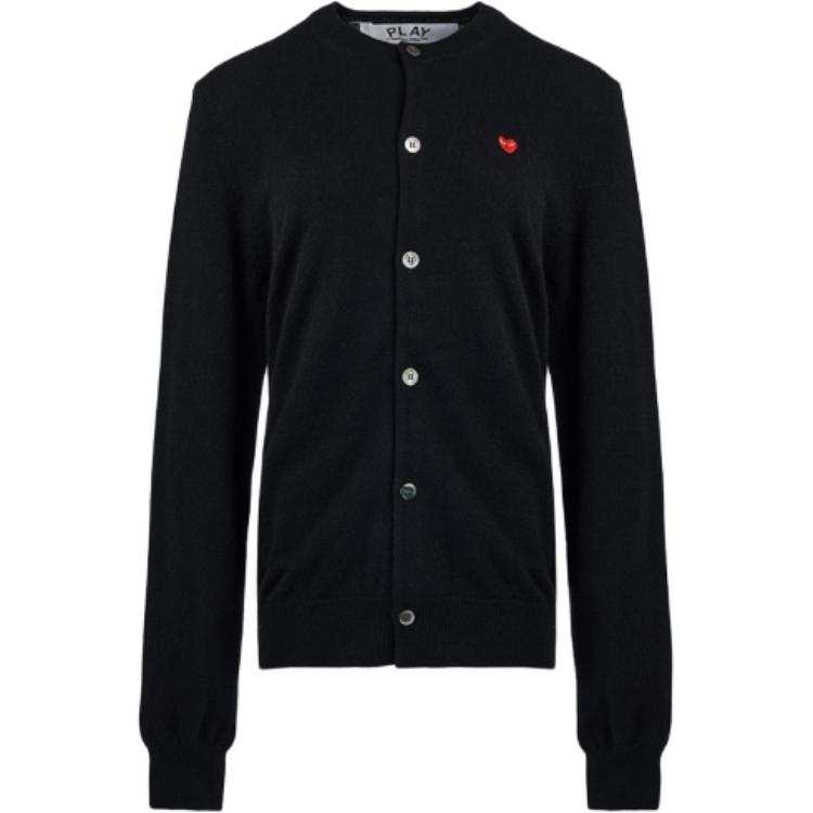 CDG Play Knitwear Unisex Black Crew Neck Moderate