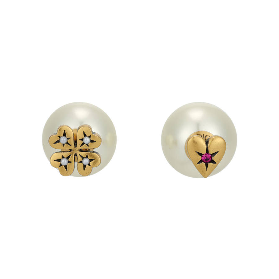 DIOR DIOR Earrings Women's Gold/White