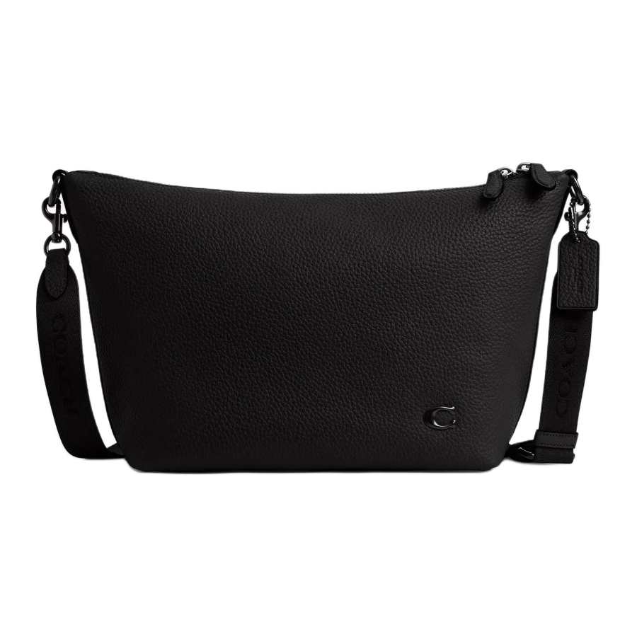 COACH Leather Messenger Bag, Crossbody Bag, Shoulder Bag Large Men's Black