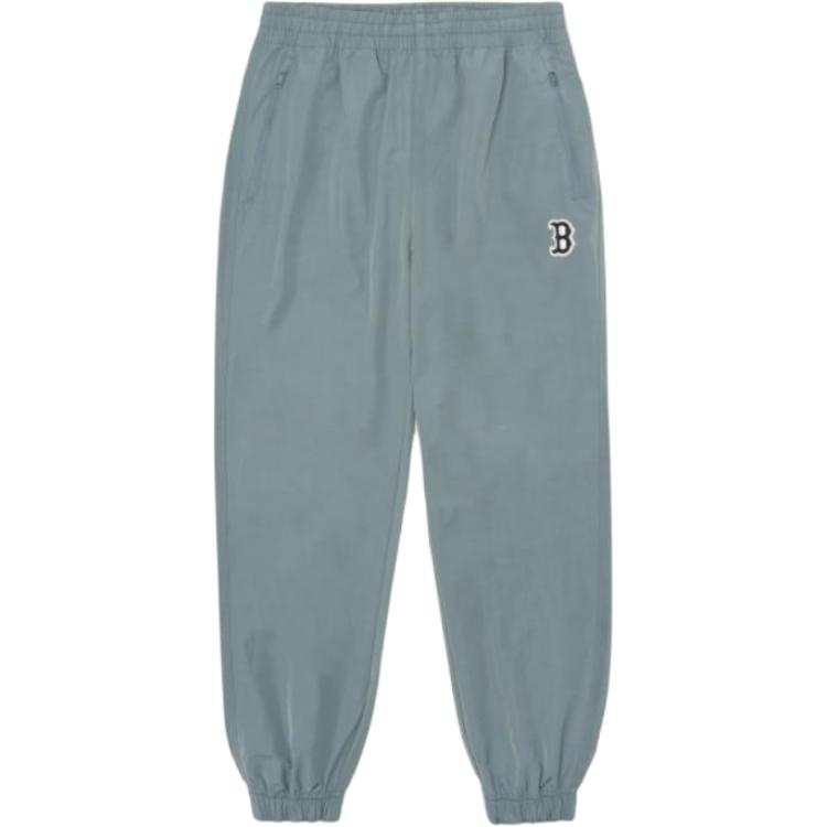 MLB MLB Base Logo Knitted Sweatpants Unisex Gray Moderate Cuffed Pants