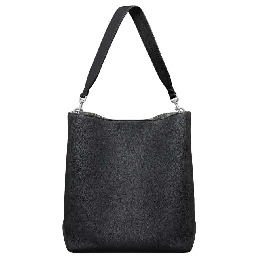 DIOR Calfskin Hobo Bag Shoulder Bag Unisex Black