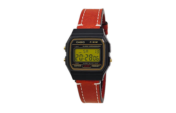CASIO CASIO Custom Collection Quartz Movement Genuine Leather Strap Watch Women's Watch Black Dial