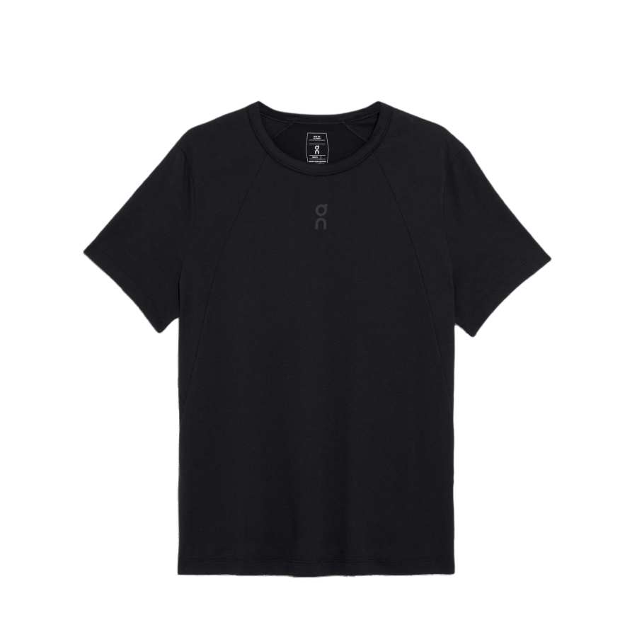On Trek T Shirts Men's Black Crew Neck Moderate Straight Fit