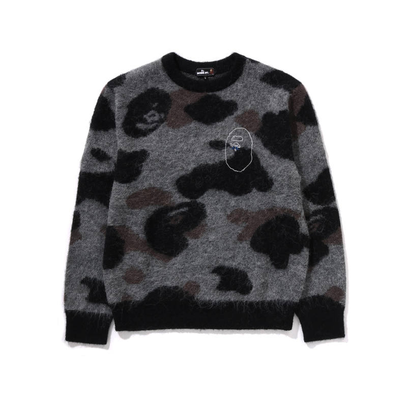A BATHING APE A BATHING APE Sweaters Men's Black BKX Crew Neck Moderate