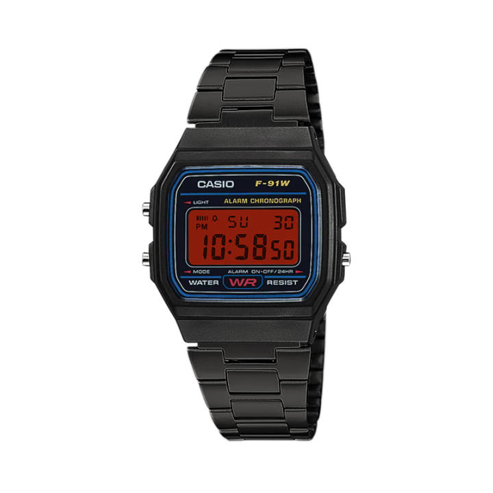 CASIO CASIO Custom Collection Quartz Movement Stainless Steel Strap Watch Unisex Red Watch Dial